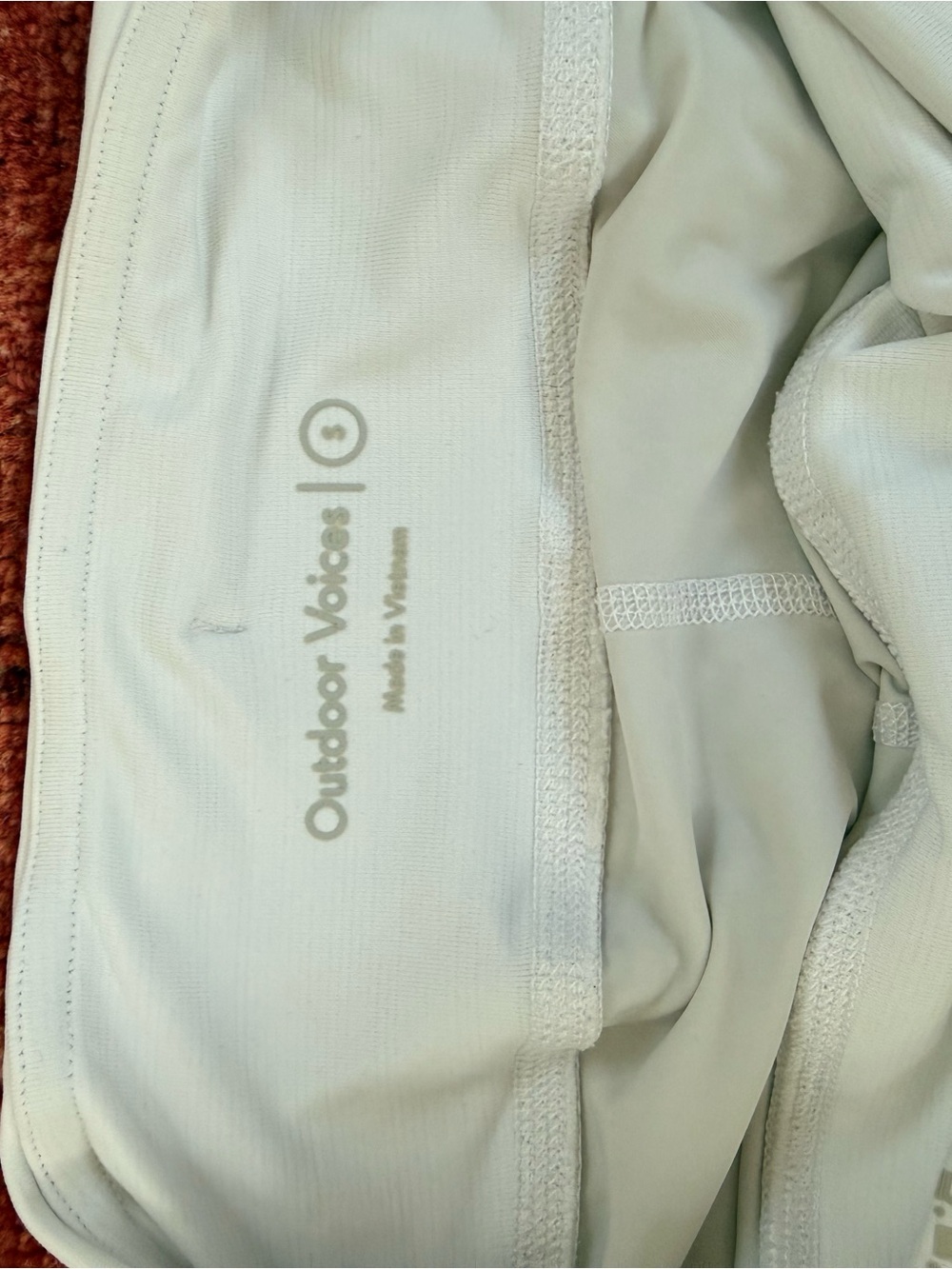 Outdoor Voices White Athletic Skort with Zip Pocket - Picture 3 of 4